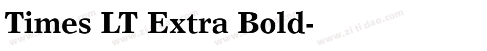 Times LT Extra Bold字体转换